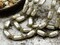 11.5x6.5mm Czech Glass Satin Taupe Pearl Chain with Ant Brass Caps -- Sold by the foot